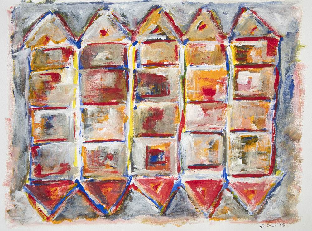 abstract urban painting | expressionist mexican painter