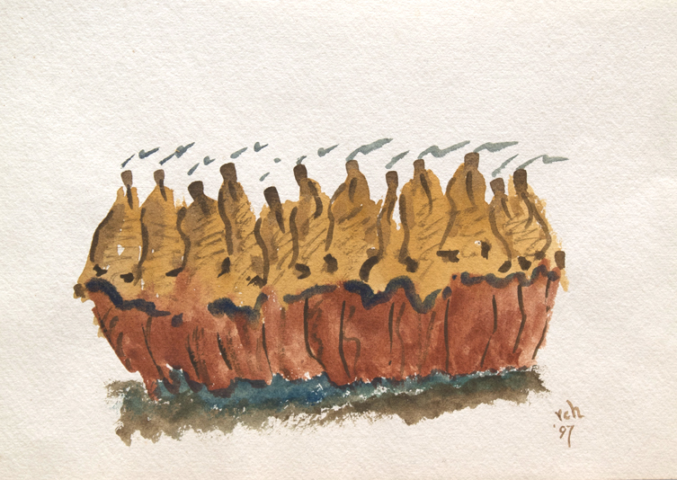 Renato Chacon | watercolor paintings on paper | Miniskirts